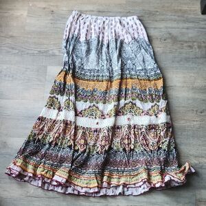 Bohemian Multicolor Maxi Skirt